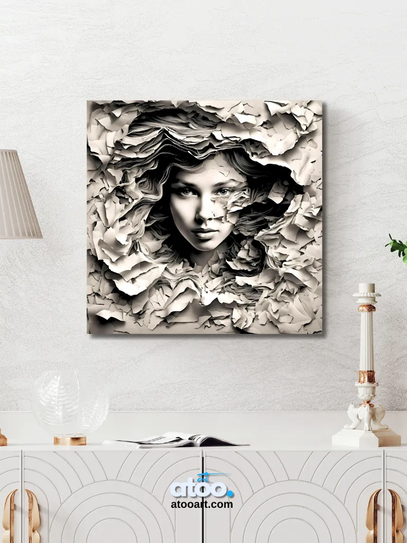 Paper Collection | Shortest Poem, Love | Canvas Art Painting product image (4)