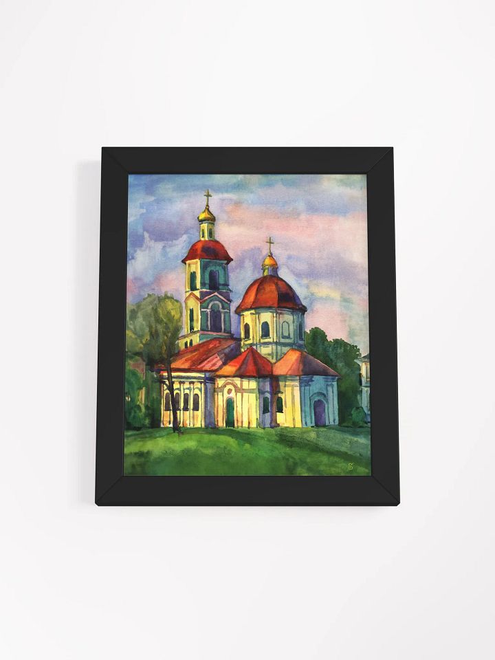 Serene Church Sunset Framed Poster - Historical Temple product image (6)