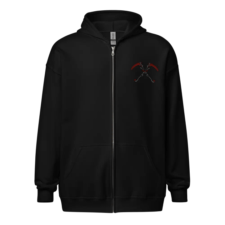 Theater of the Blood Moon - BACK Print Zip up Hoodie Double Scythe product image (1)