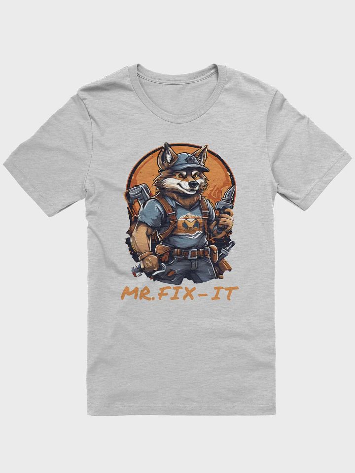 Mr. Fix-It - Cool Funny Wolf Handyman Bella Canvas 3001 T-Shirt for DIY Enthusiasts product image (1)