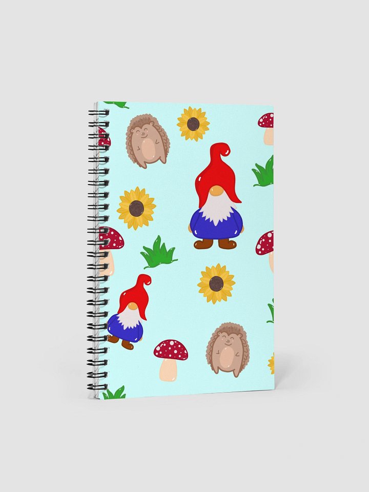 Gardening with my Gnomies Pattern Spiral Journal product image (2)