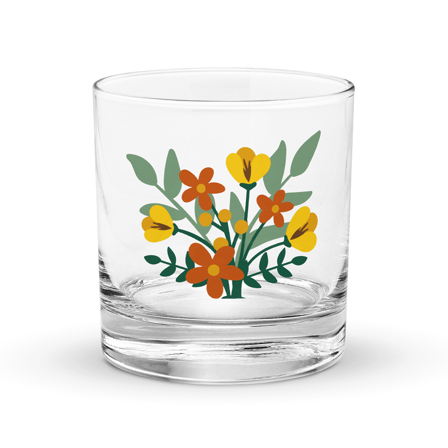 Sunburst Bouquet Rocks Glass product image (1)