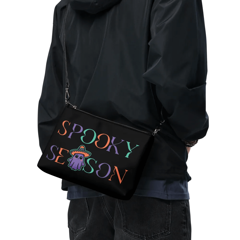 Spooky Season Sombrero Ghost Colorful Flip-Sided Faux Leather Crossbody Bag product image (11)