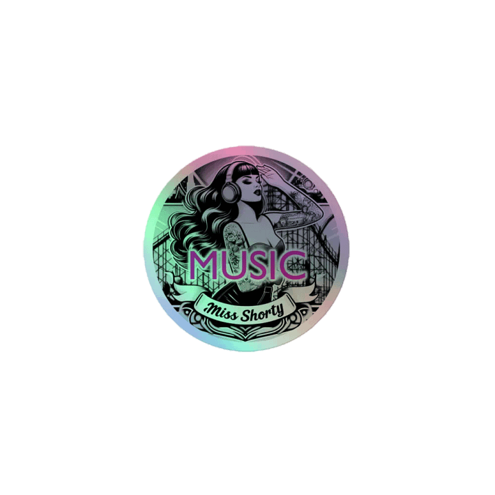 Holographic Miss Shorty Music Sticker product image (1)