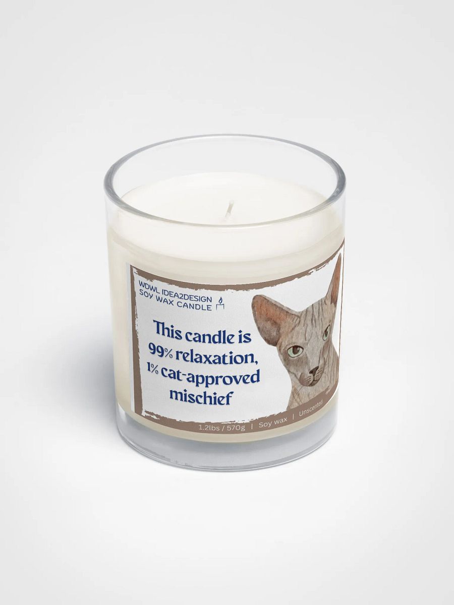 Peterbald Cat Lover Best Gift, Large Capacity, Great Value & Eco-Friendly Candle – 1.2 lbs of Pure Serenity product image (2)