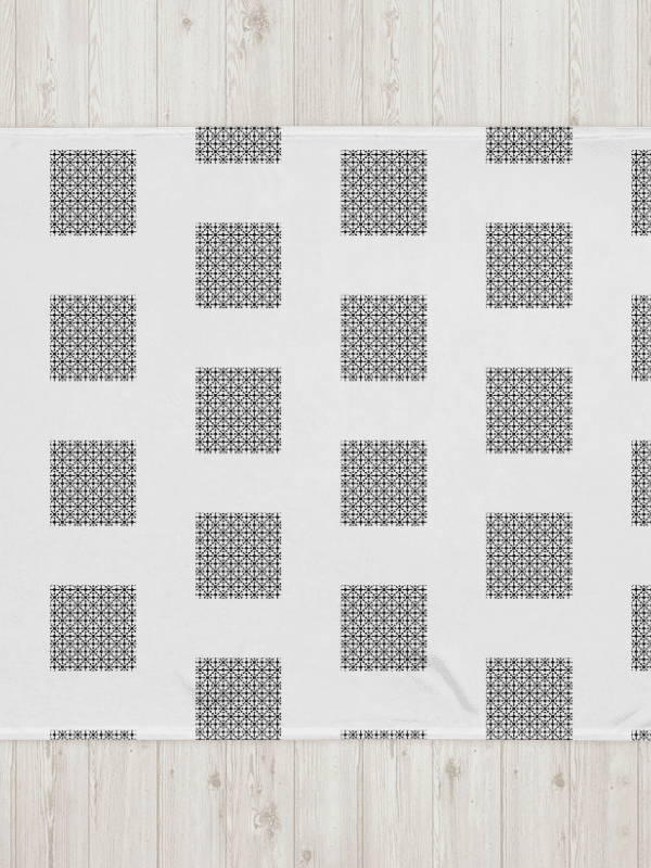 Black and White tiled patterned Printed Throw Blanket product image (5)