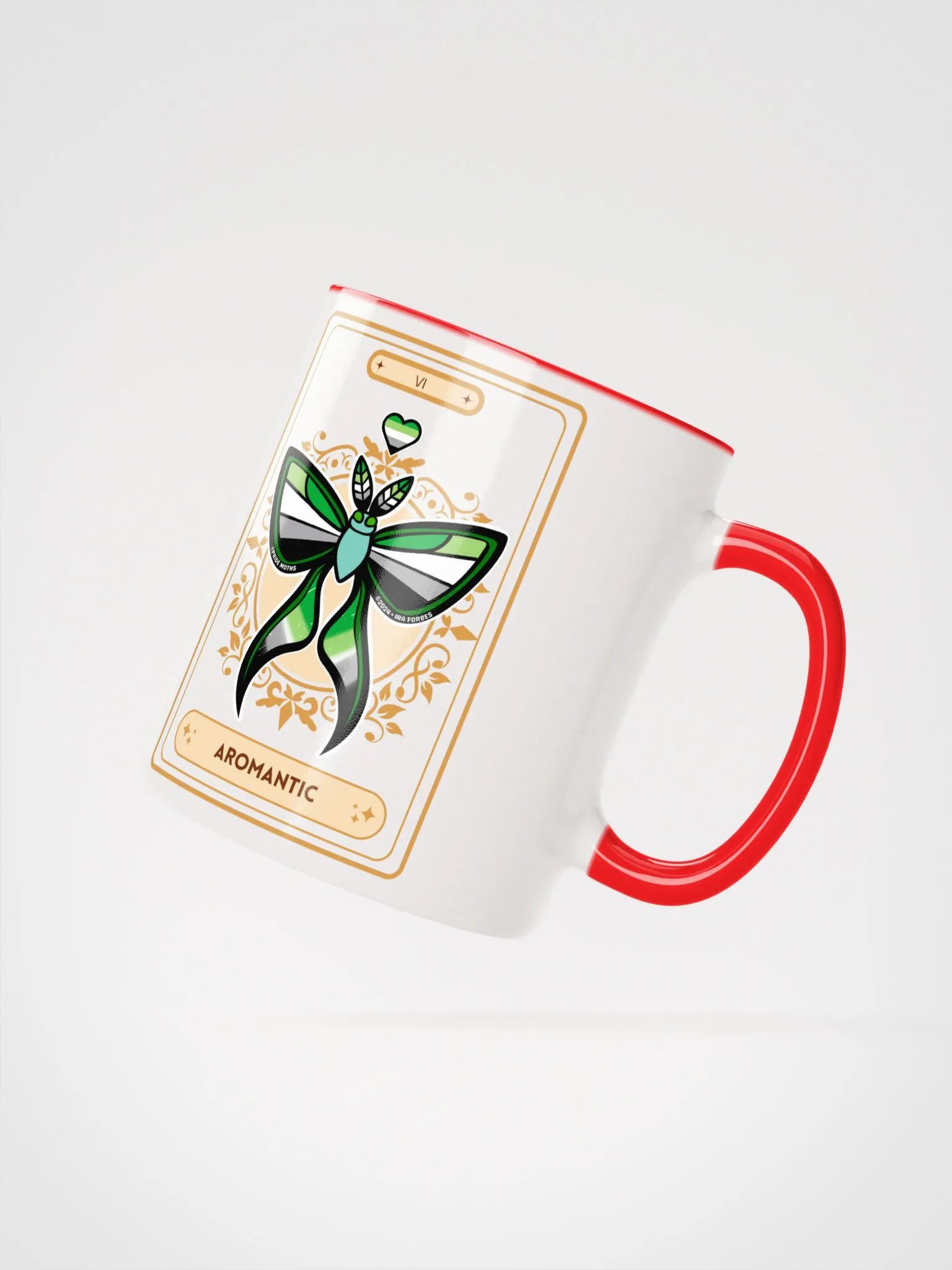 Aromantic Pride | Tarot Moth | Moth Mug | LGBTQIA+ product image (2)
