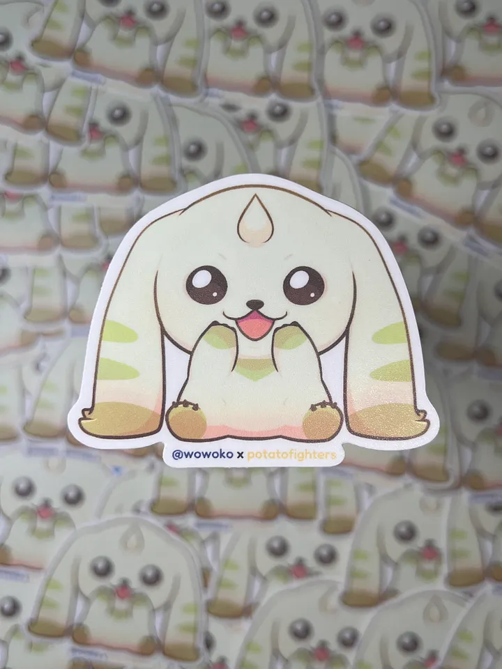 WoWoKo x Potato Fighters - Digimon - Terriermon - Sticker product image (1)