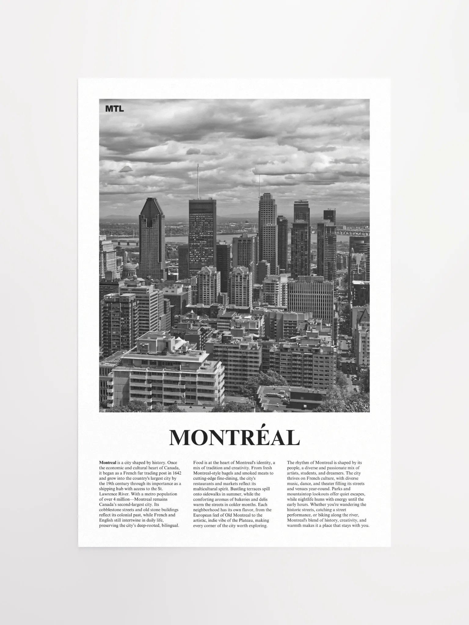 Montreal 01 Newspaper Poster product image (5)
