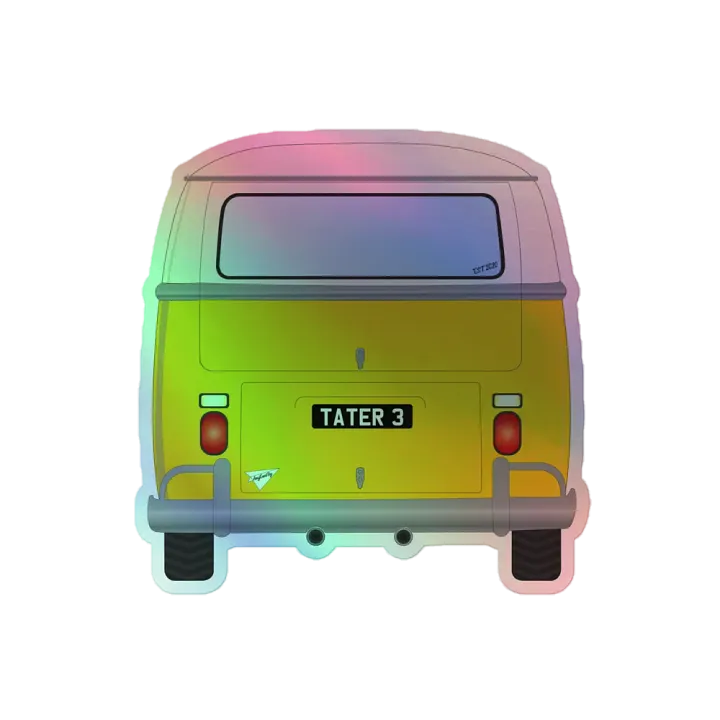 Yellow Bus Taterwave holo sticker product image (2)