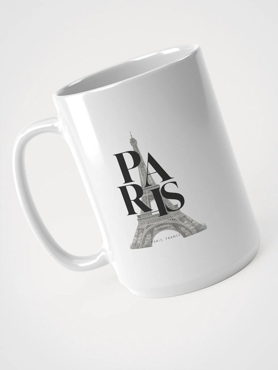 Paris Tower Mug – White Glossy Cityscape Edition product image (3)
