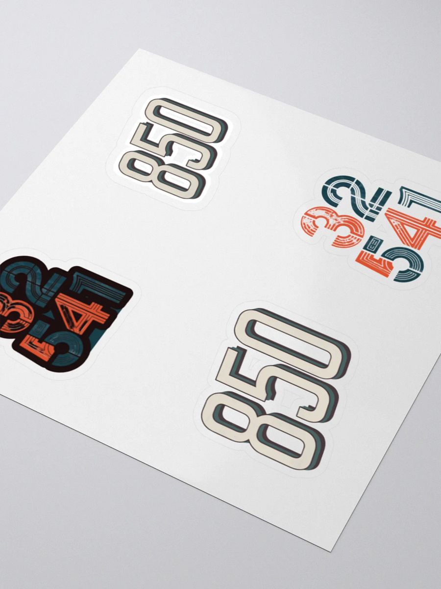 Destin Florida 32541 Zip Code and 850 Area Code Kiss Cut Stickers - for the Lover of all things Destin Florida product image (12)