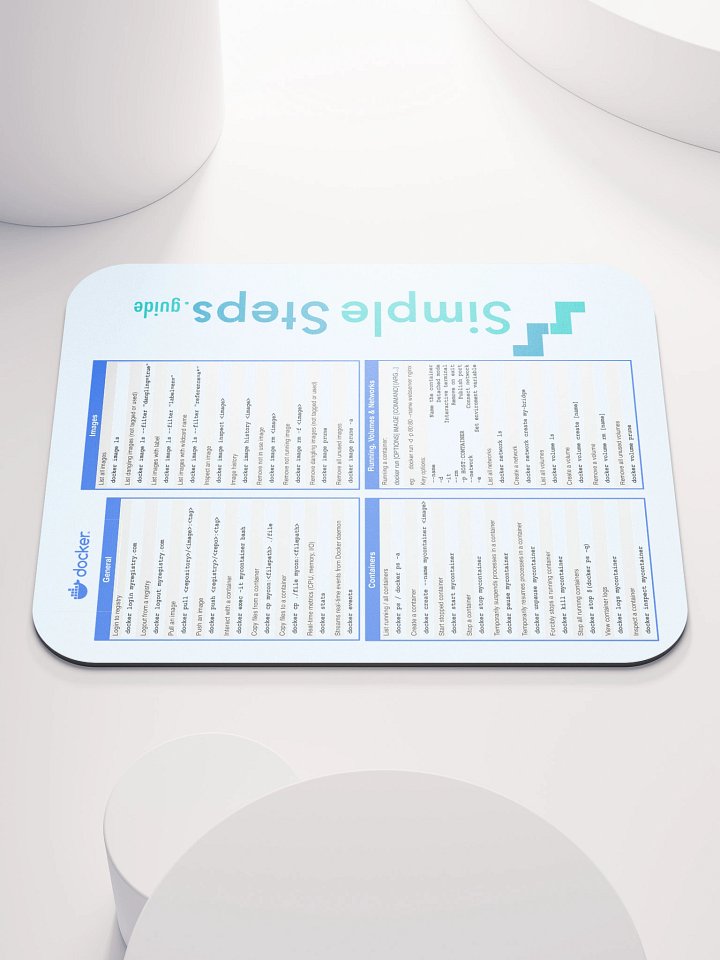 Docker Cheat Sheet Mouse Mat product image (2)
