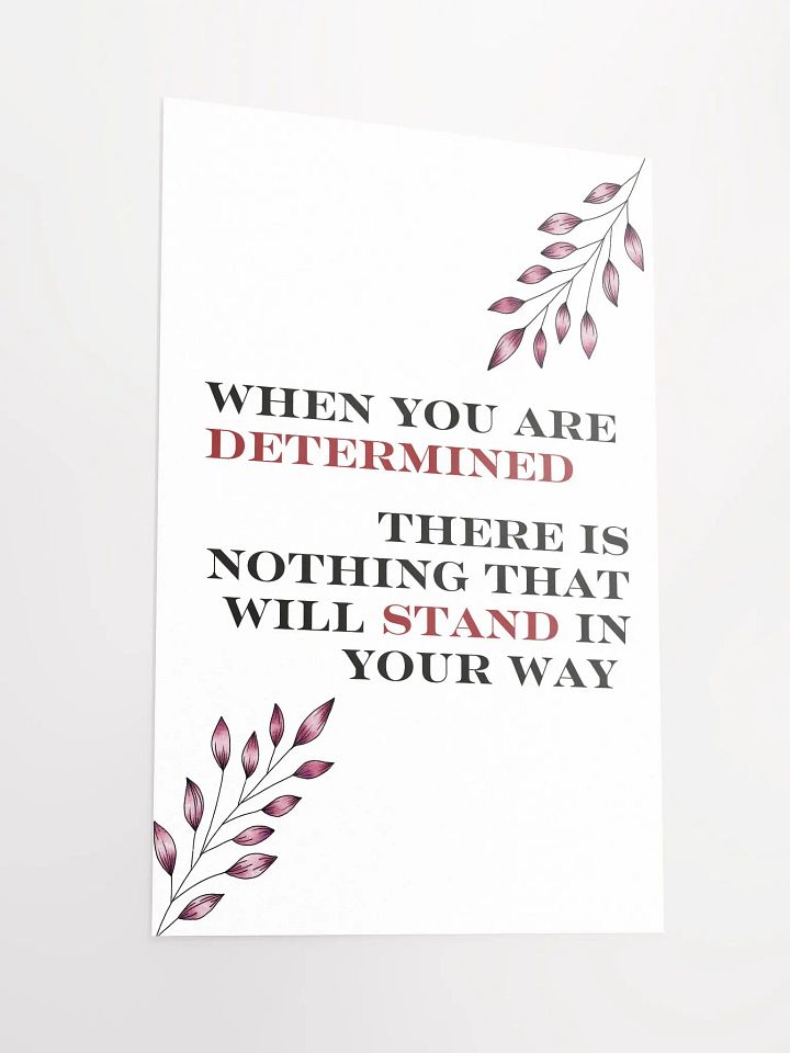 Determined Motivational Quote Poster product image (2)
