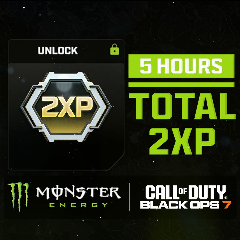 Black Ops 7 X Monster Energy 5 Hour 2XP Bundle! product image (1)