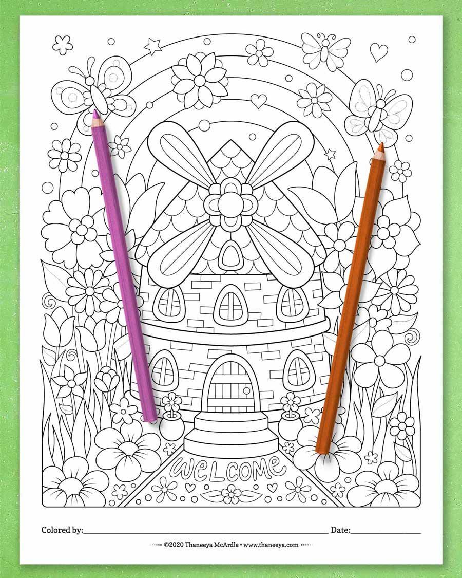 Whimsical Worlds Coloring Pages product image (10)