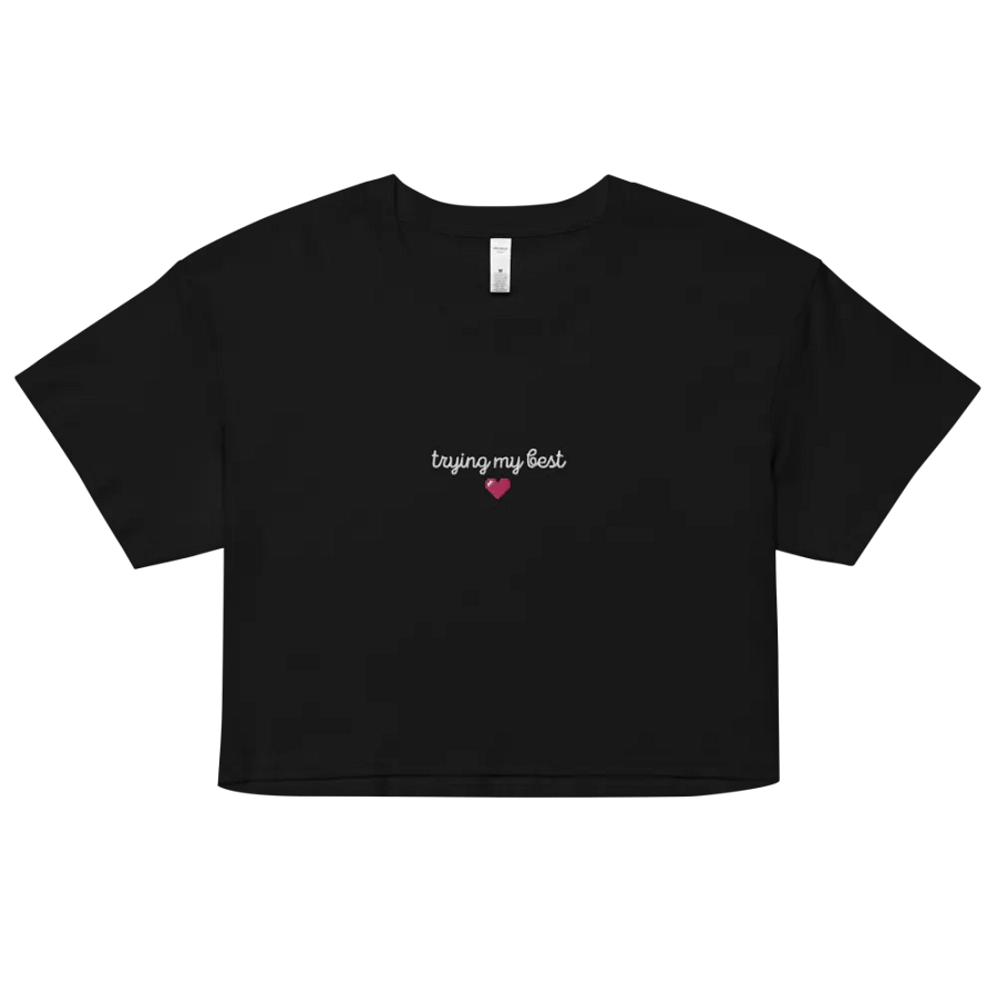 TRYING MY BEST Cropped Shirt (embroidered) product image (1)