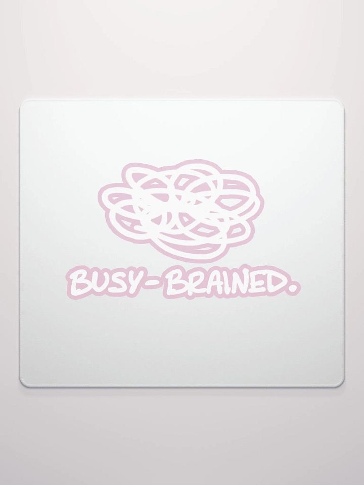BUSY-BRAINED (lined design, #E1B9CE) mouse pad product image (2)
