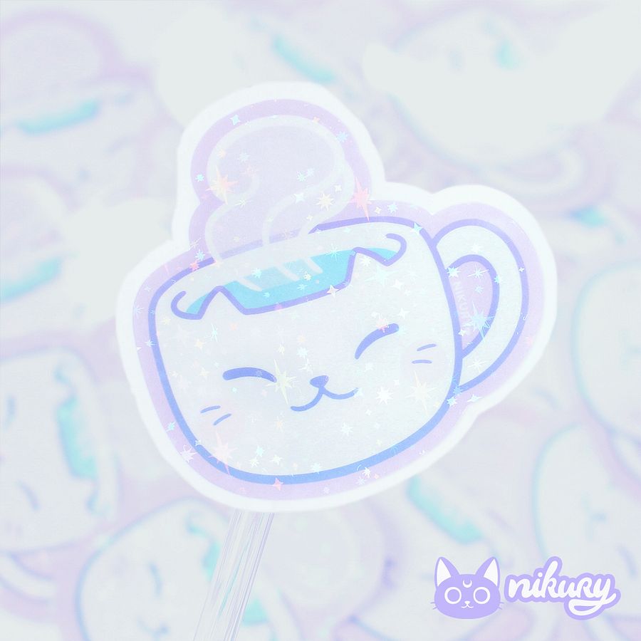 Glitter Kittea Sticker product image (3)