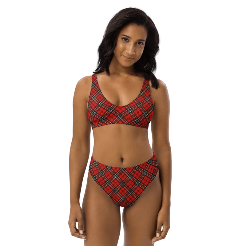 Red Vintage Plaid Bikini product image (1)