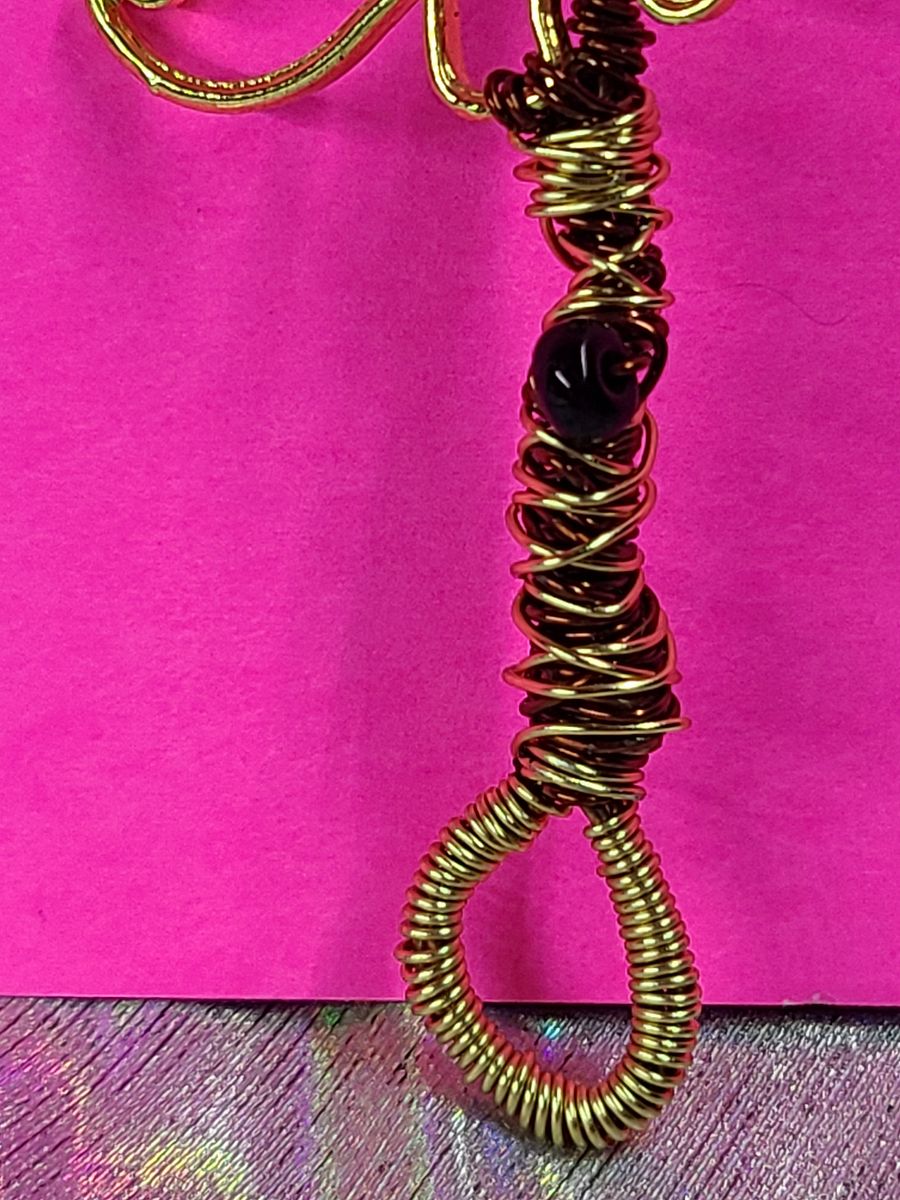 Dino Handmade Bubble Wand - wire wrapped pendant product image (3)