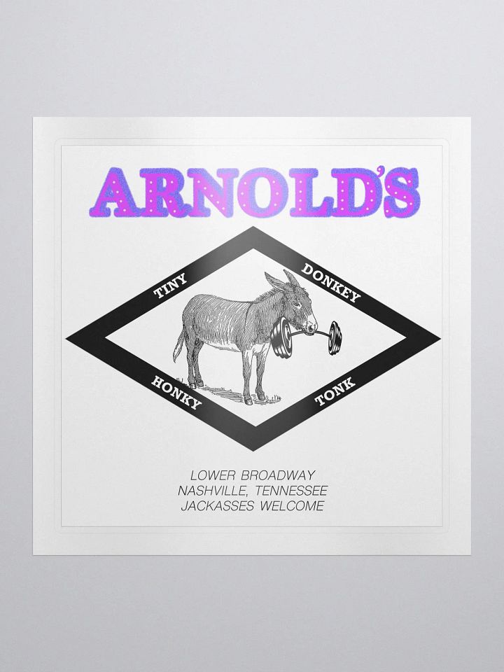 Arnold's Tiny Donkey Honky Tonk Sticker product image (1)