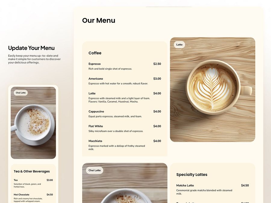 Latte - FREE Framer Restaurant & Cafe Template product image (2)