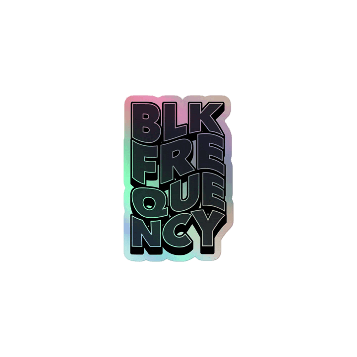 BLK Frequency Holographic Sticker (Black) product image (1)