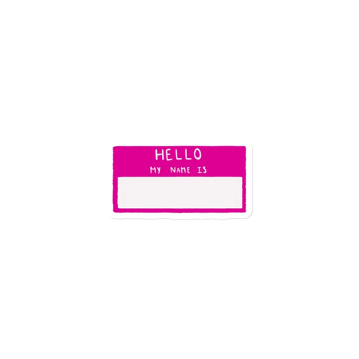 Name Tag Magnet: Pink Block product image (1)