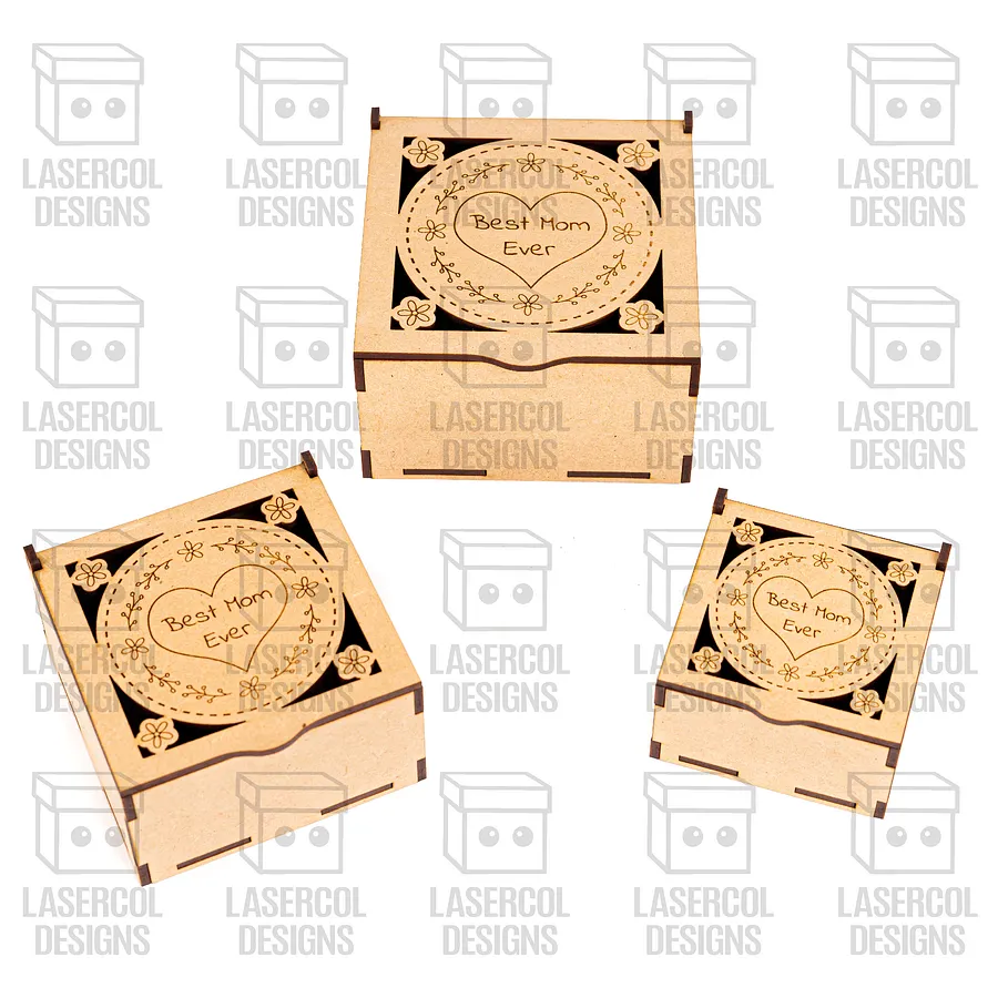 Mother's Day Gift Boxes (3 Sizes, 6 Styles) - Laser Cut Files product image (8)