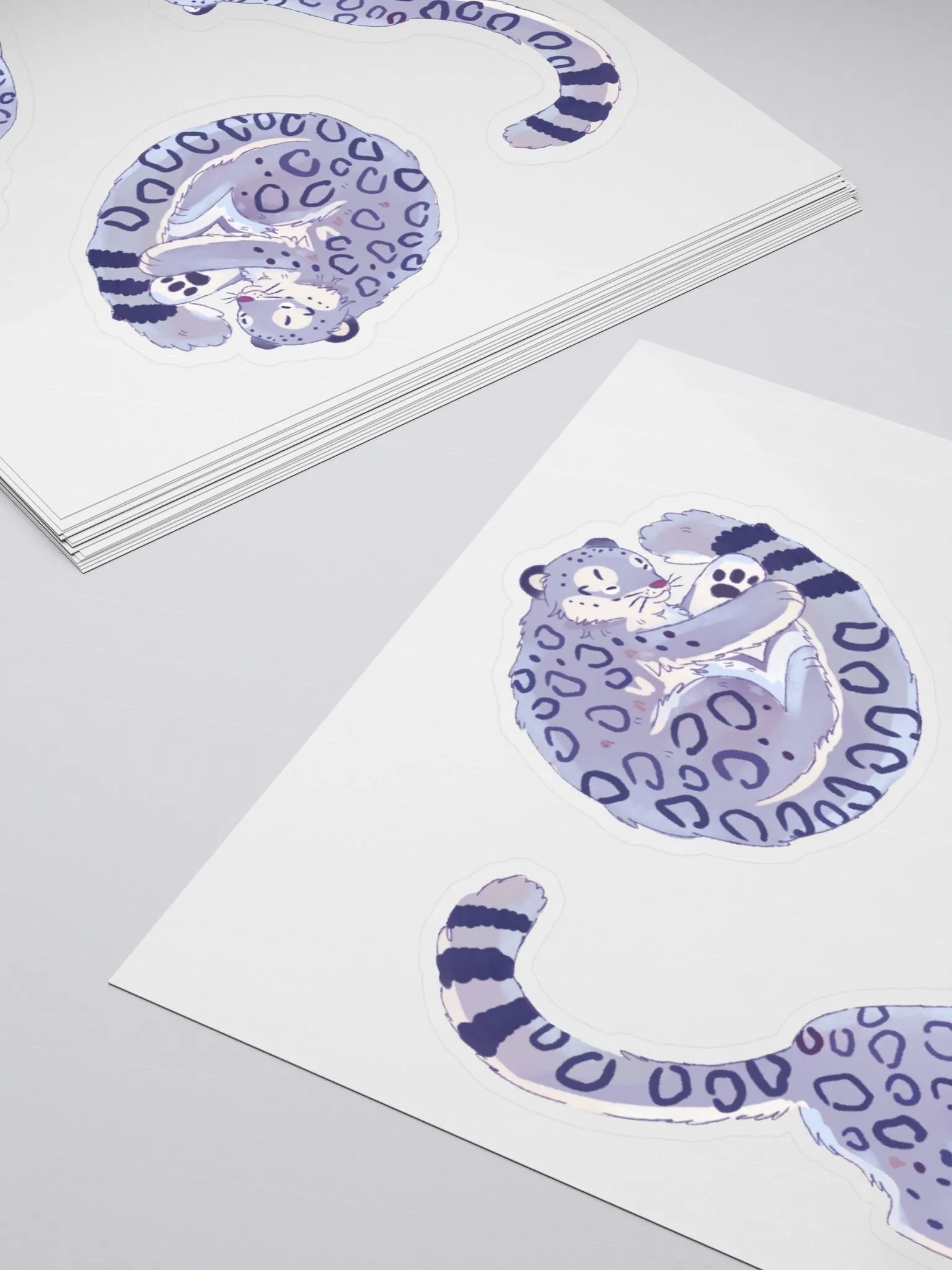 Whimsical Snow Leopard Sticker Set product image (5)