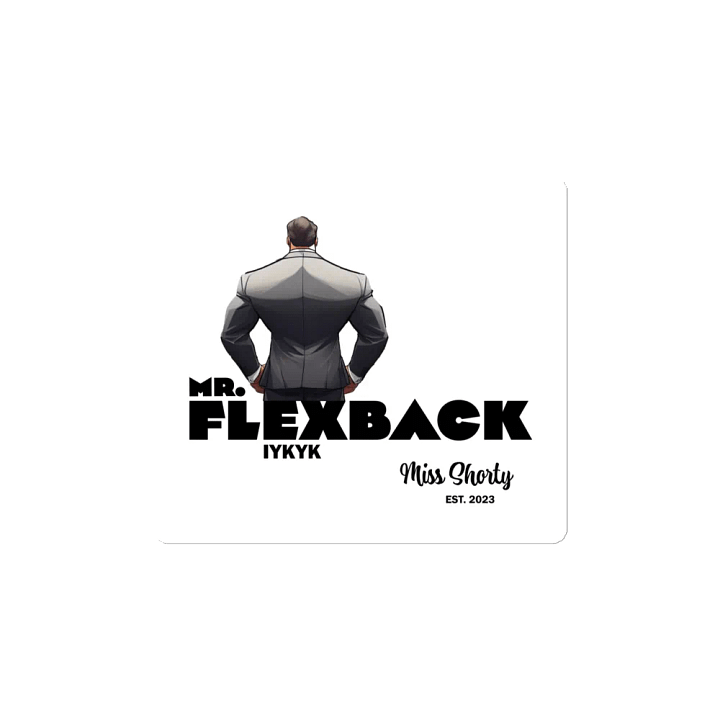 Mr. Flexback --IYKYK -- White Magnet product image (2)