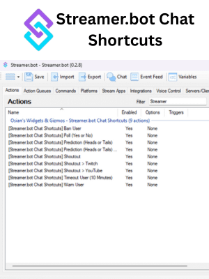 Streamer.bot Chat Shortcuts product image (1)