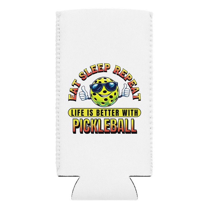 Eat Sleep Repeat Pickleball Thumbs Up Paradise Can Cooler product image (1)
