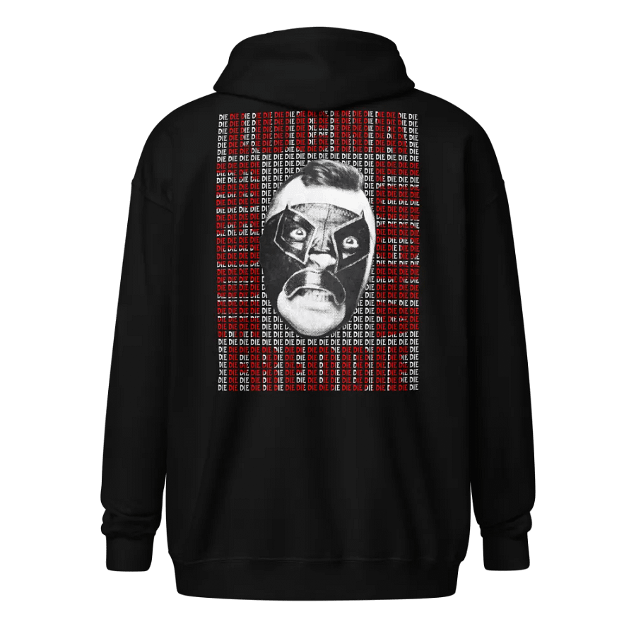 Repeat name face zip hoody 2 product image (1)