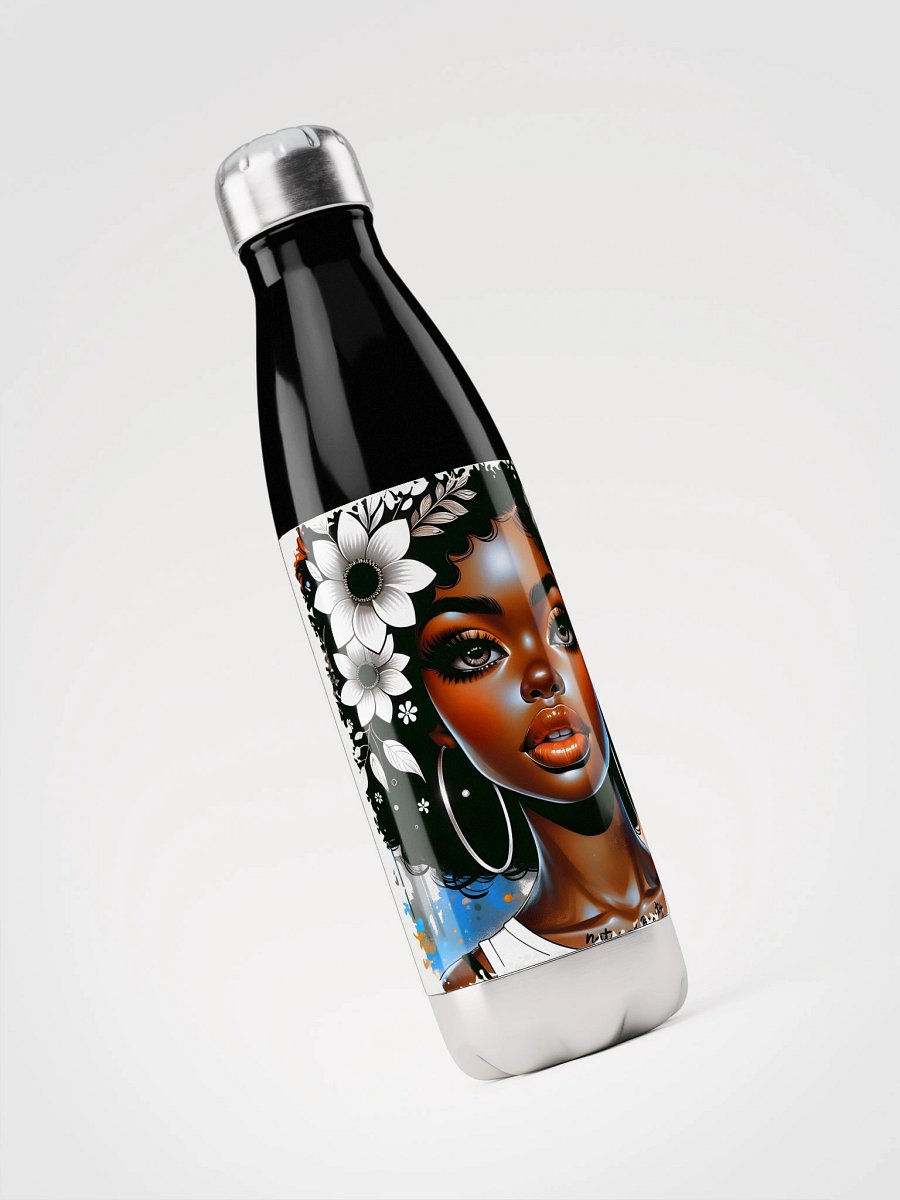 Afro Floral Stainless Steel Water Bottle product image (6)