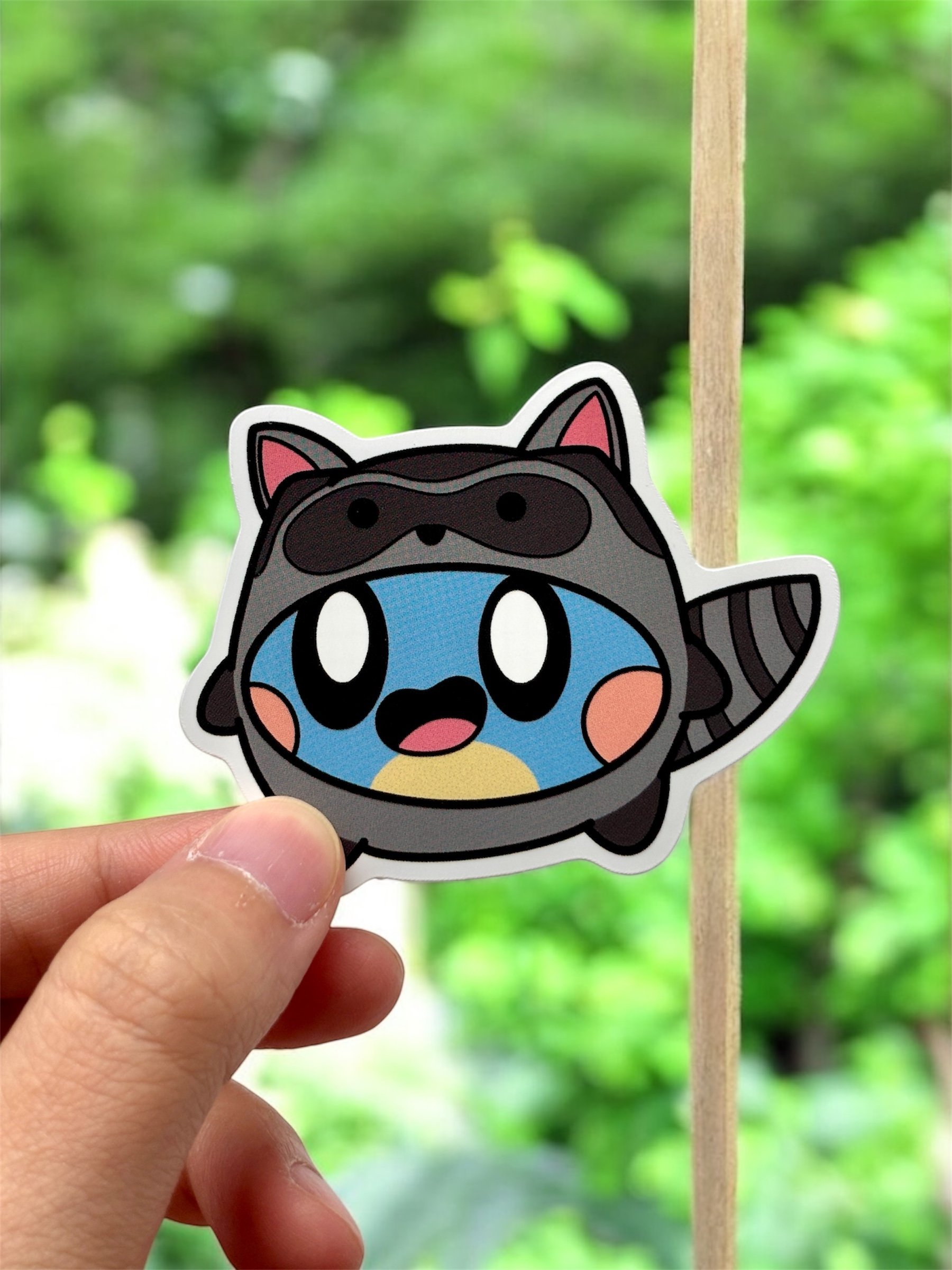 Raccoon Waterproof Vinyl Stickers product image (1)
