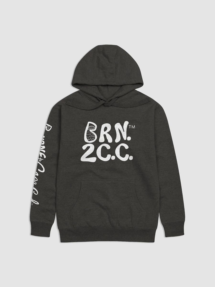 Men's | BORN to Cape Cod™ | Cotton Heritage Unisex Premium Hooded Sweatshirt | White Logo product image (1)