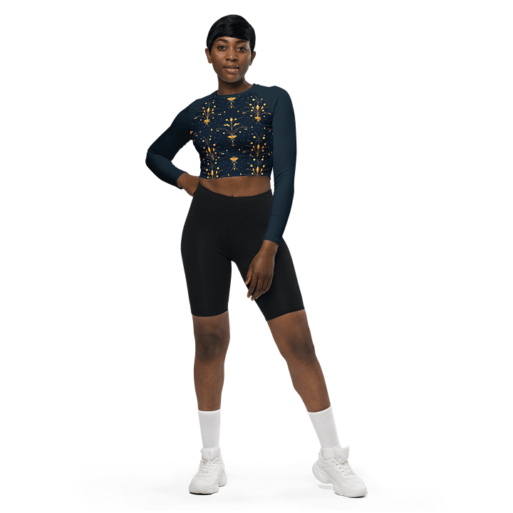 Dhyana - Crop Top Long Sleeve - Blue product image (1)