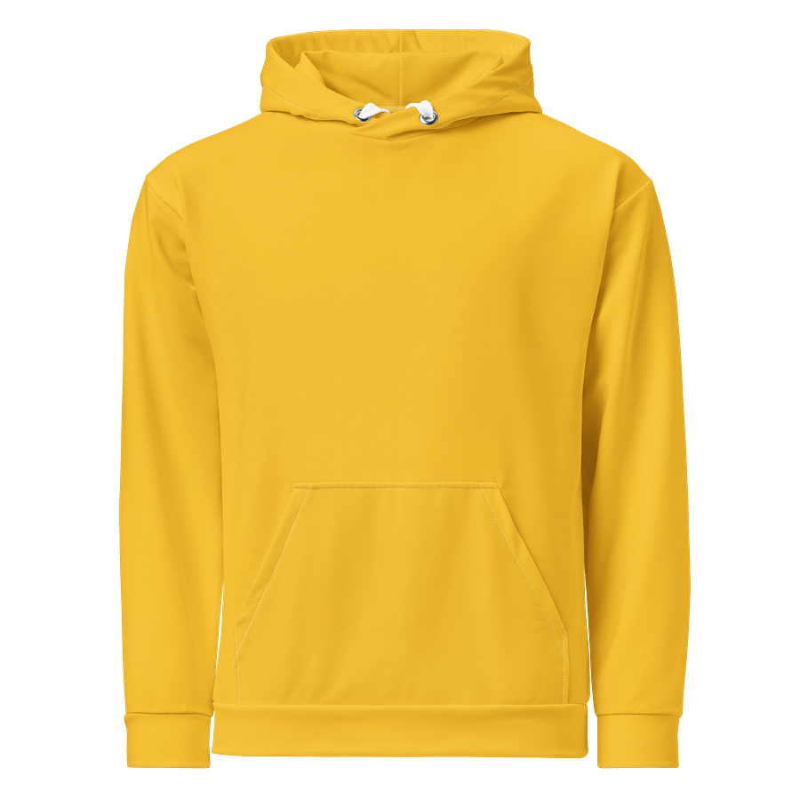 Mustard Yellow Solid Color Eco Friendly Pullover Unisex Hoodie product image (1)