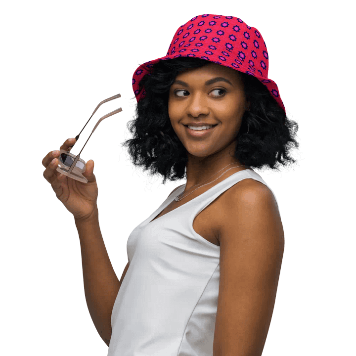 Abstract Red Unisex Bucket Hat product image (2)