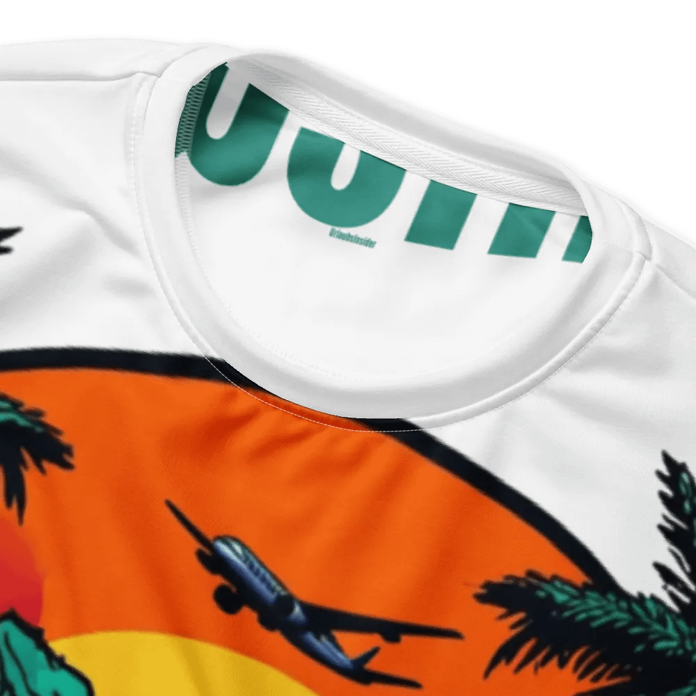 All-Over Print Recycled Unisex Sweatshirt | AI-Designed Pullover: Stylish Travel Views for Adventurers product image (5)