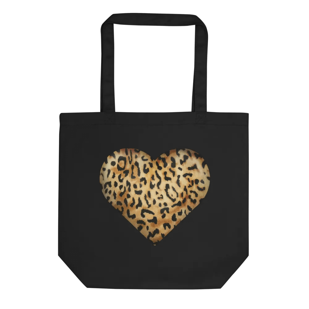Leopard Skin Heart in Orange Gold - Tote Bag product image (3)