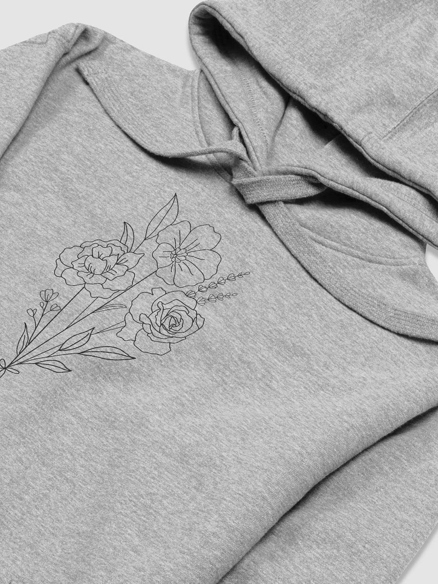 single line bouquet womens hooded sweatshirt product image (3)