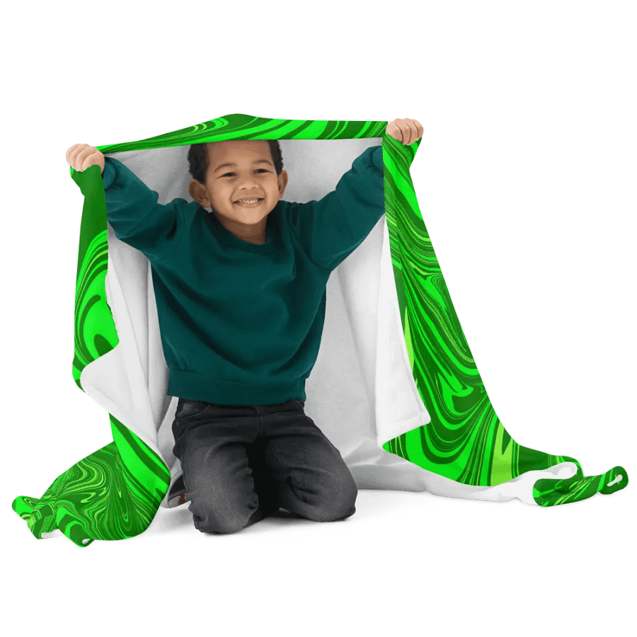 Throw Blanket - Different Shades of Green Digital Fluid Art product image (6)
