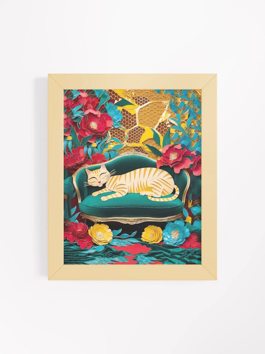 Cat In The Garden - Wall Art - Framed product image (3)