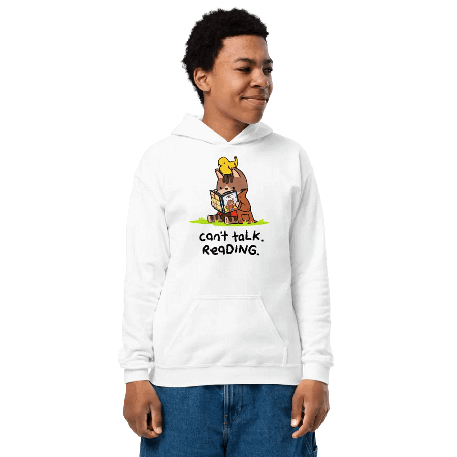 reading hoodie (kids) product image (2)