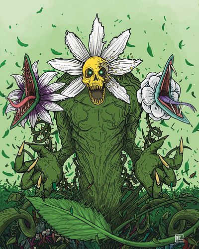 Pushing up Daisies 
Inktober52 10 - Daisy

#inktober #inktober52 #inktober52daisy #procreateart #illustration #monsteramonday...