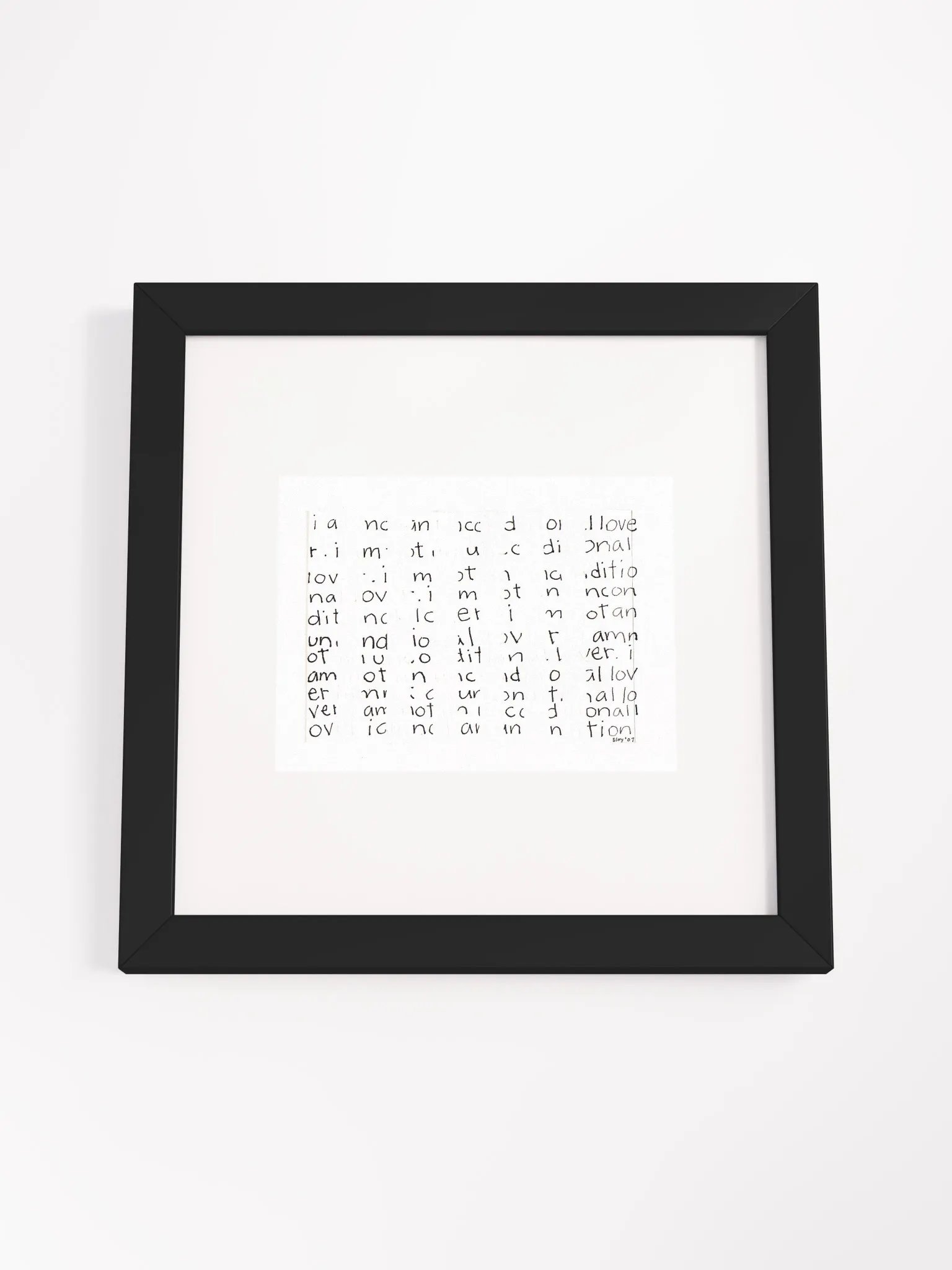unconditional lover Panel Card Print Framed product image (3)