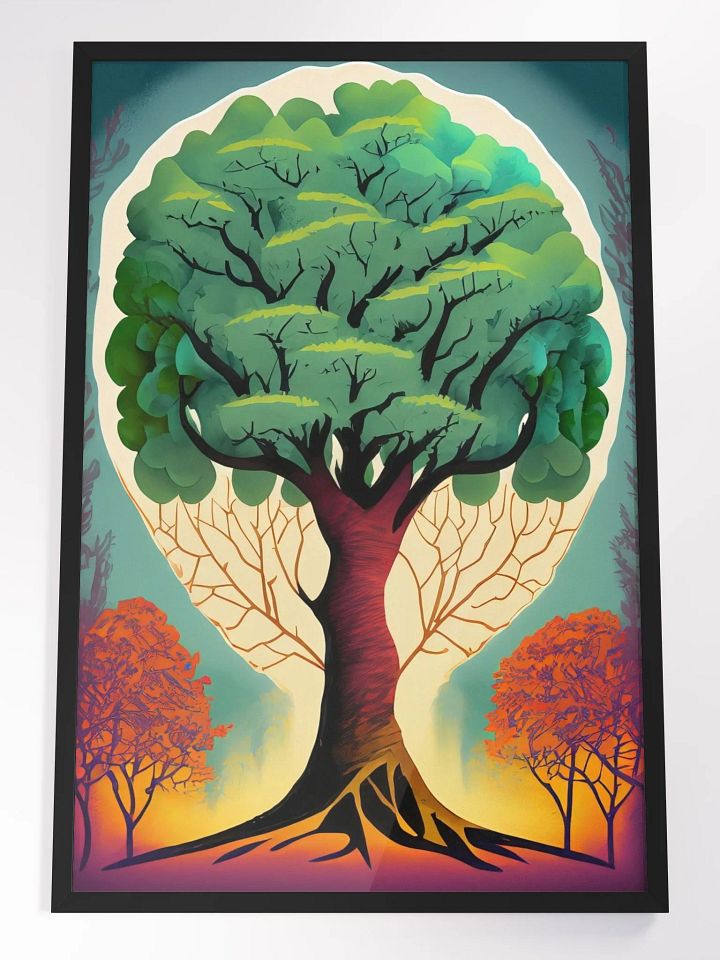Capture the Tranquility of Sunrise Through the Trees in a Framed Matte Poster product image (1)